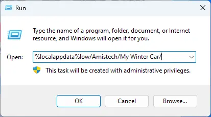 Windows 运行窗口输入存档路径