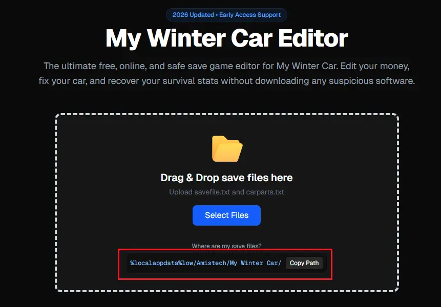 MWC Editor 在线修改器使用界面